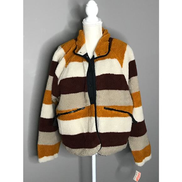 Free People Movement "Hit The Slopes" Printed Fleece Jacket Large - Picture 3 of 8